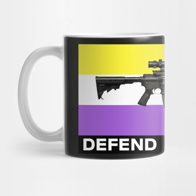 Defend Equality (Non Binary Flag)| First Amendment| Cool and Cute Stickers| T-Shirts by RevolutionToday